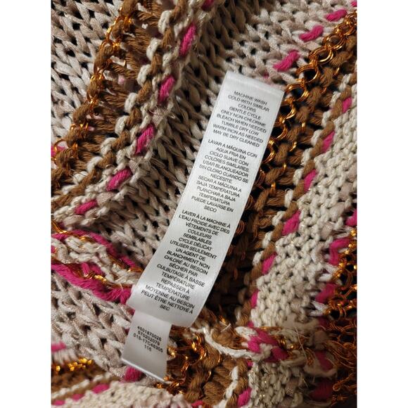 Chico's Women's Multicolor Knit Open Front Cardigan Sweater Vest Size 3 (XL 16) - Picture 9 of 9